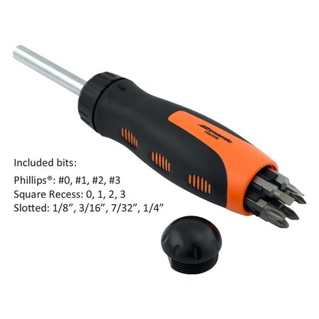 Dynamic Tools 13 Piece Ratcheting Screwdriver Set, 12 Bits D062508